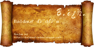 Baldauf Ádám névjegykártya